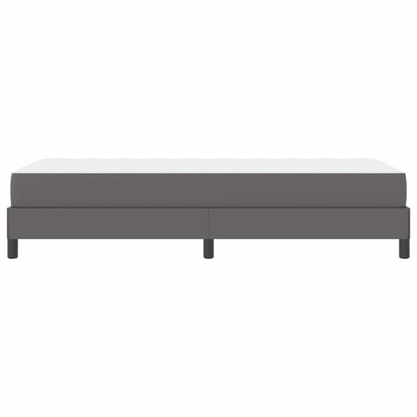 vidaXL Sängram med madrass Grå 90 x 190 cm tyg