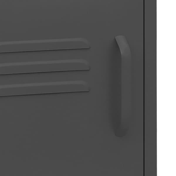 vidaXL Sängbord antracit 35x35x51 cm stål
