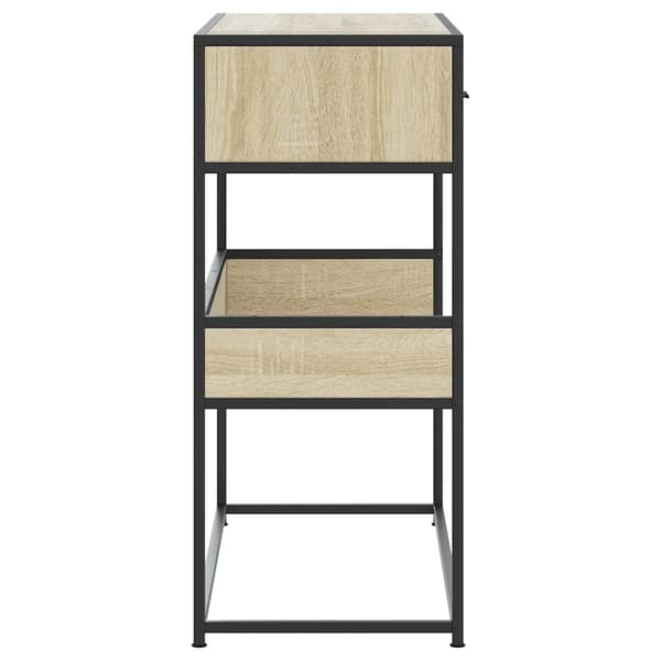 vidaXL Konsollbord sonoma eik 90x35x80 cm konstruert tre
