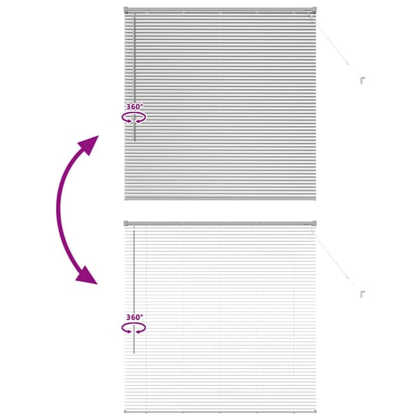 vidaXL Persienner Silver 130 x 130 cm Aluminium