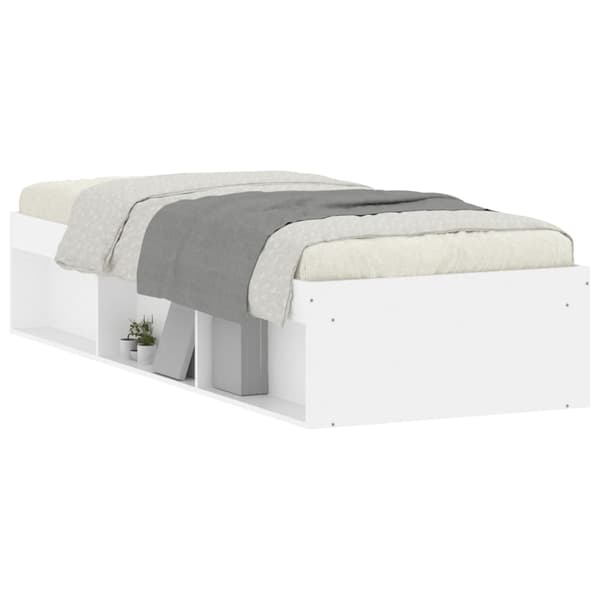 vidaXL Sengeramme hvit 75x190 cm