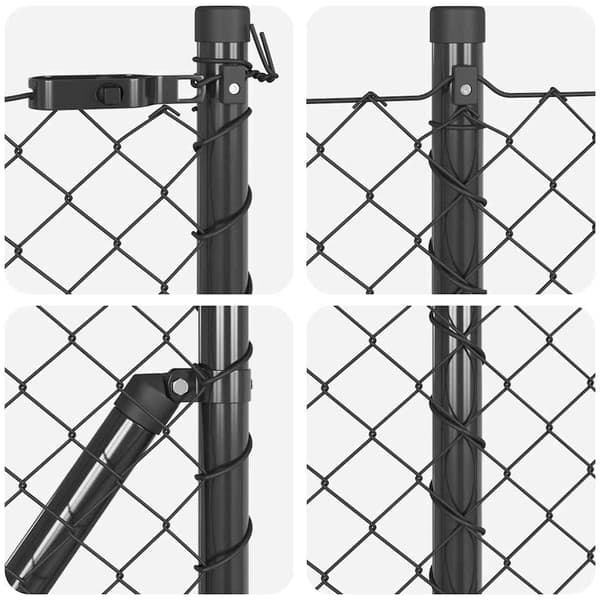 vidaXL Gjerdepåle Grå 10 x 0,6 m (40 x 40 mm mesh) Stål og PVC
