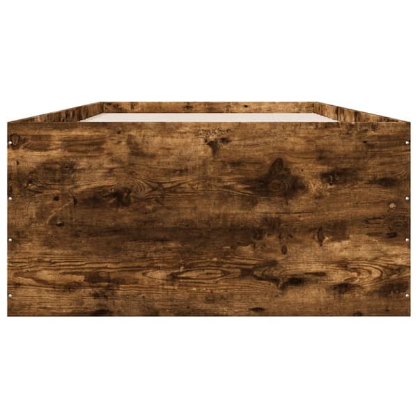 vidaXL Sengeramme røkt eik 75x190 cm konstruert tre