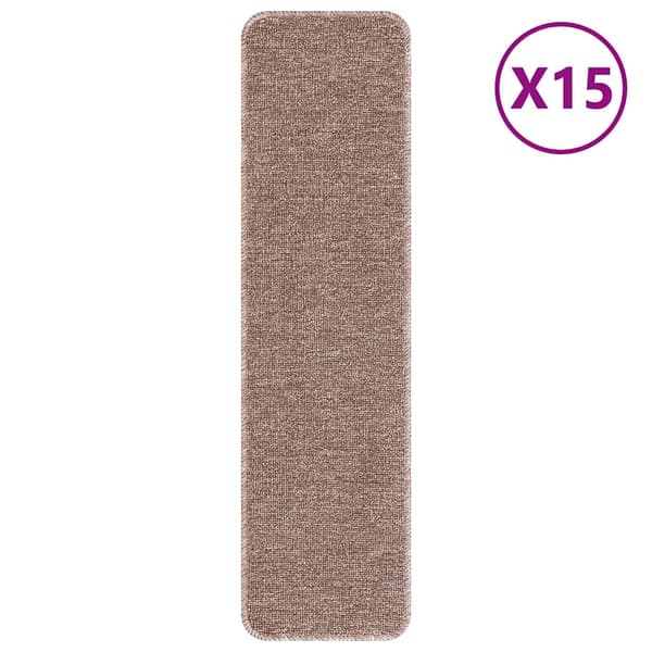 vidaXL Trappetrinn 15 pcs Lysebrun 75 x 20 cm Polypropen