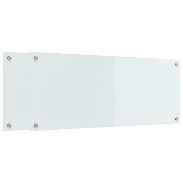 vidaXL Köksstänkskydd Vit 100 x 40 cm härdat glas