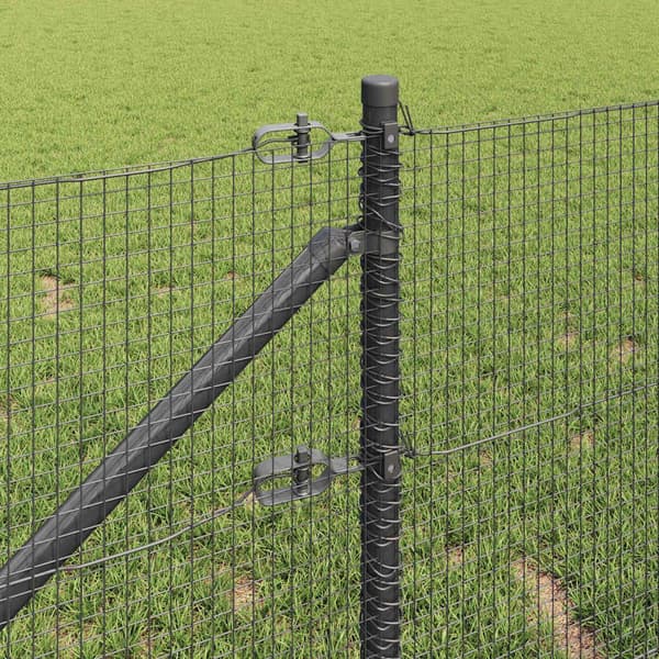 vidaXL Gjerde med innlegg. Grå 0.8 x 50 m Stål