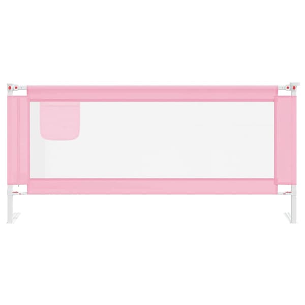vidaXL Sängskena för barn rosa 200x25 cm tyg