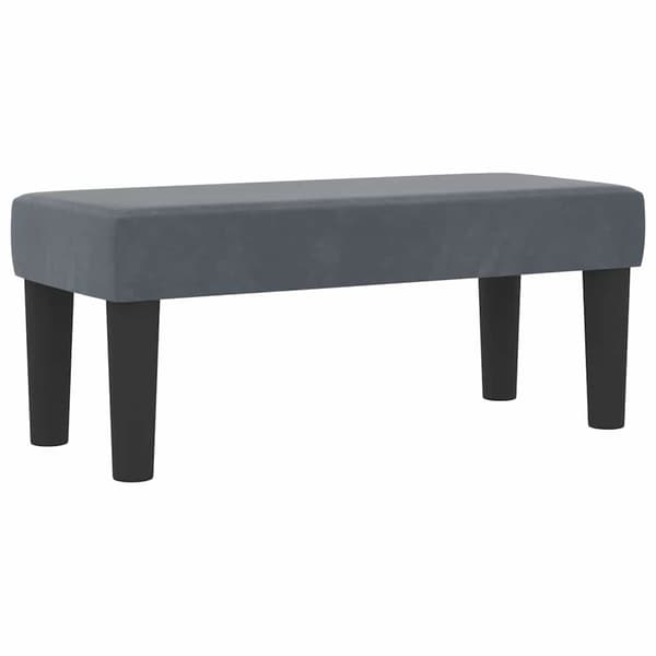 vidaXL Bäddfjäder med madrass Mörkgrå 90 x 190 cm Sammet