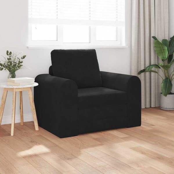 vidaXL Soffsäng Svart 98 x 71 x 83 cm Sammet