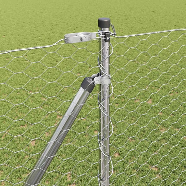 vidaXL Stängselstolpe Silver