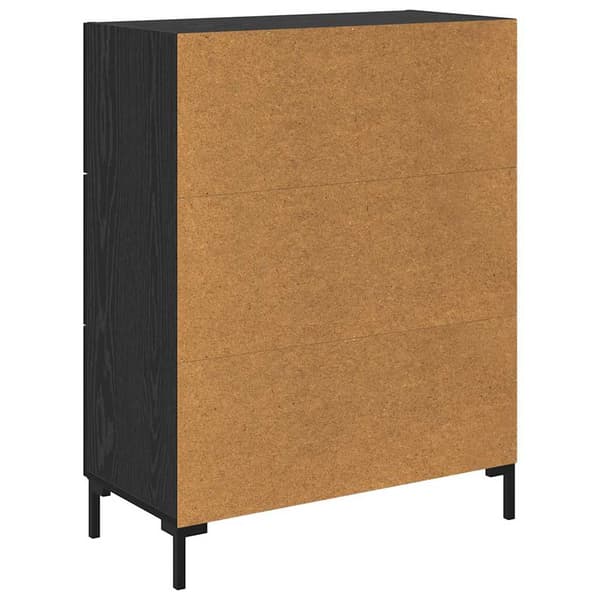 vidaXL Serviesskap Svart eik 69.5 x 34 x 90 cm Konstruert tre