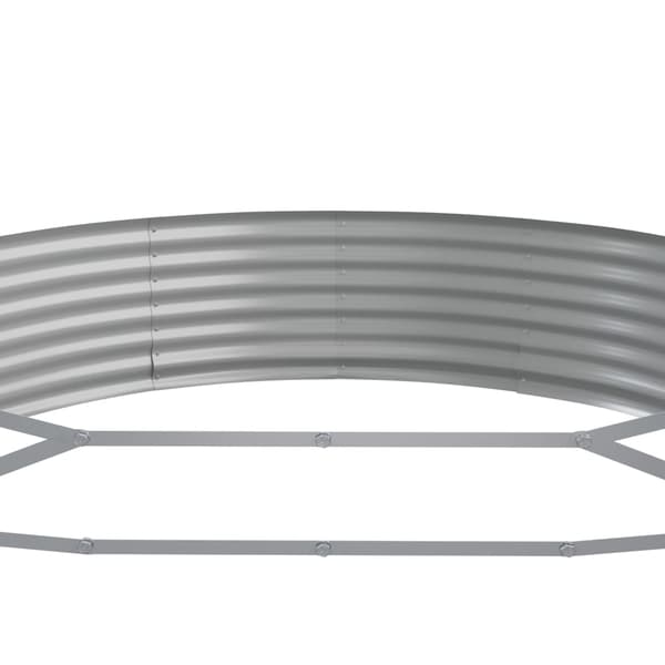 vidaXL Odlingslåda galvaniserat stål 523x140x36 cm silver