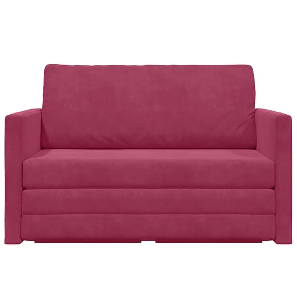 vidaXL Soffsäng 110cm Vinröd Sammet