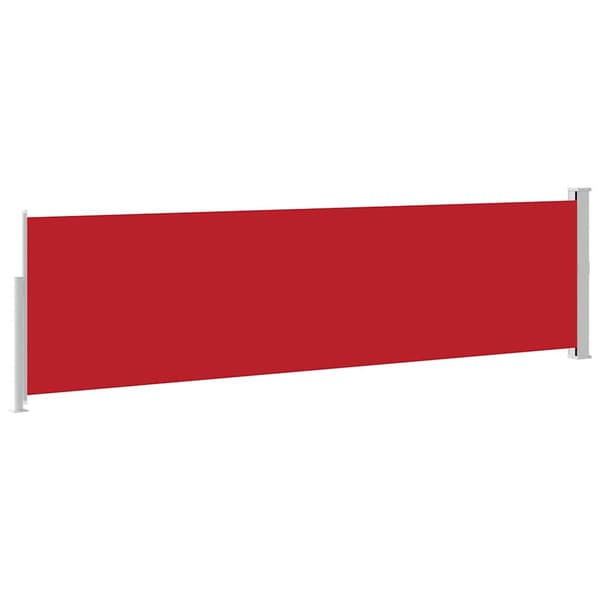 vidaXL Infällbar sidomarkis 140x500 cm röd