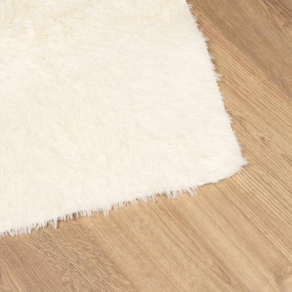 vidaXL Flossteppe med lang luv NAVARRA krem 130x200 cm polyester