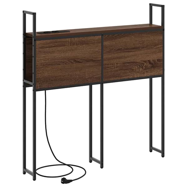vidaXL Oppbevaringshodegjerde med Ladeplass brun eik 93 x 15 x 98 cm