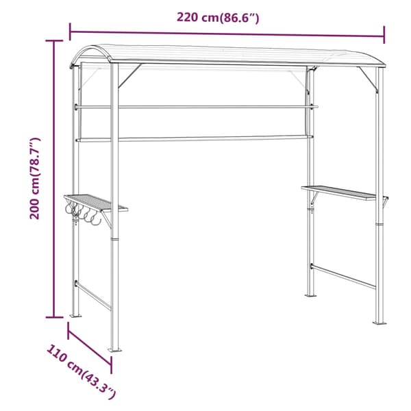 vidaXL Markis Vit 3 x 2,5 m Metall