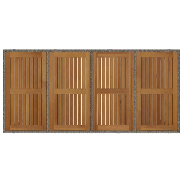 vidaXL Trädgårdsmöbelset 7 pcs Grå konstrotting