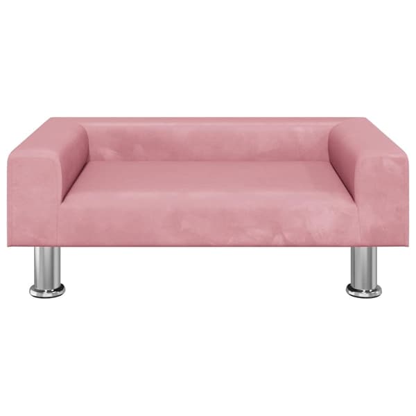 vidaXL Hundbädd rosa 70x45x26,5 cm sammet