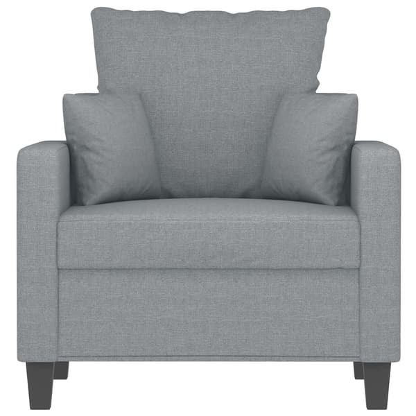 vidaXL Fåtölj ljusgrå 60 cm tyg