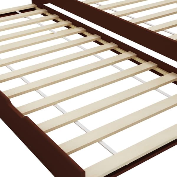 vidaXL Bäddsoffa ram furu mörkbrun 90x200 cm