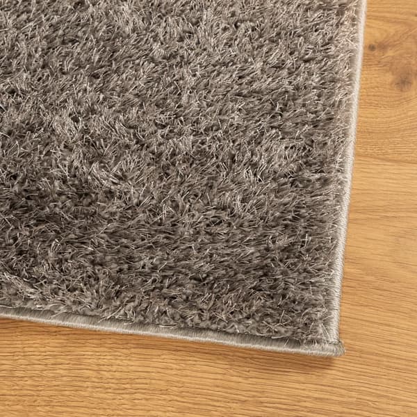 vidaXL Matta ISTAN långluggad glansig grå 80x150 cm