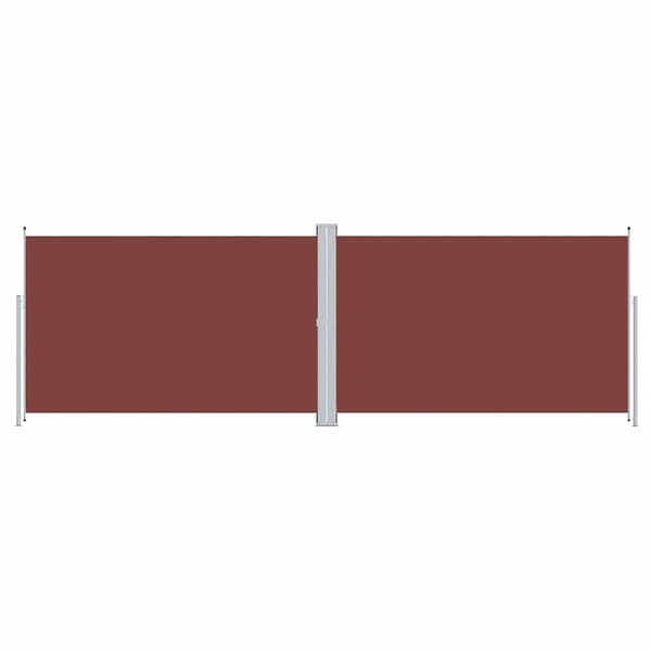 vidaXL Infällbar sidomarkis 200x600 cm brun