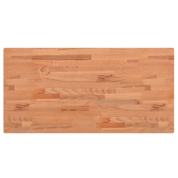 vidaXL Benkeplate til bad 80x40x1,5 cm heltre bøketre