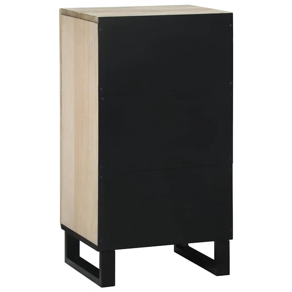 vidaXL Serviesskap Hvit 40 x 33 x 75 cm heltre mango