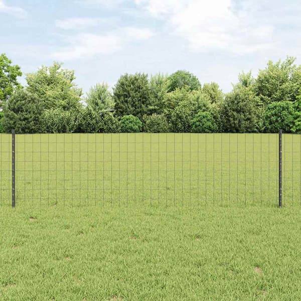vidaXL Gjerde med innlegg. Grå 0.6 x 10 m Stål