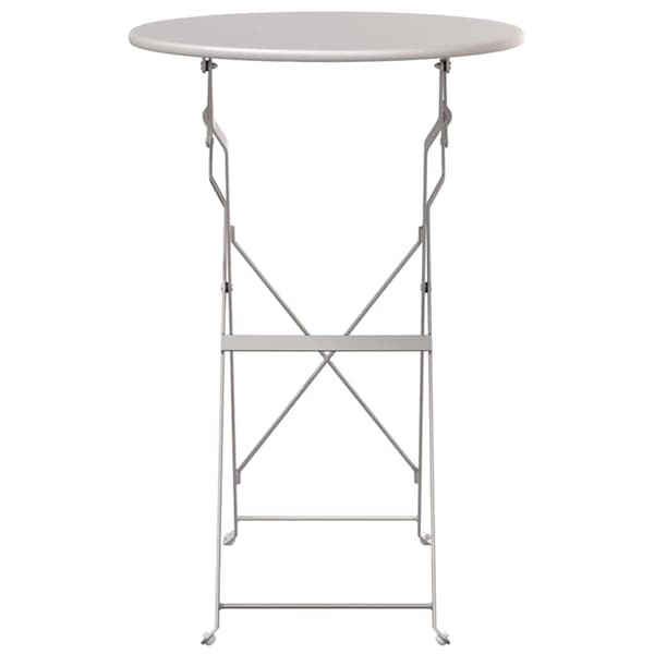 vidaXL Bistrobord Beige Ø 50 x 71 cm Pulverlackerad stål