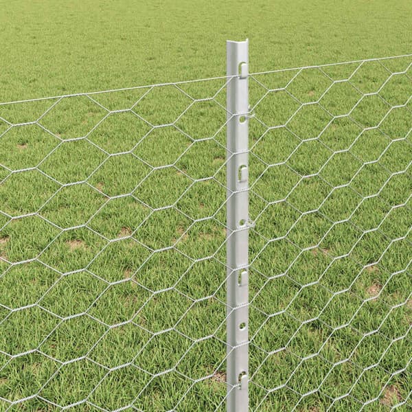 vidaXL Gjerde med innlegg. sølv 0.8 x 50 m Stål