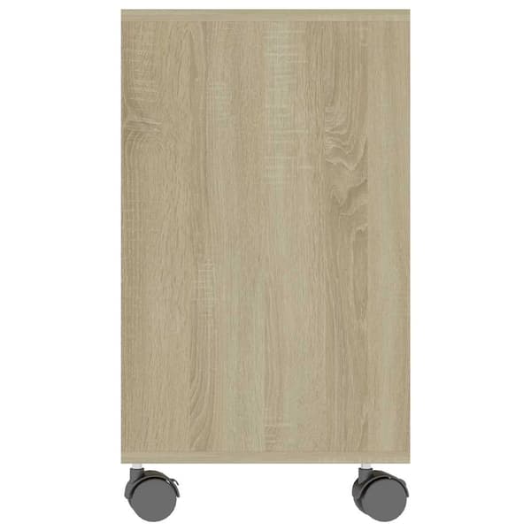 vidaXL Sidebord sonoma eik 70x35x55 cm konstruert tre