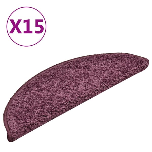 vidaXL Trappetrinnstepper 15 stk mørkelilla 56x17x3 cm