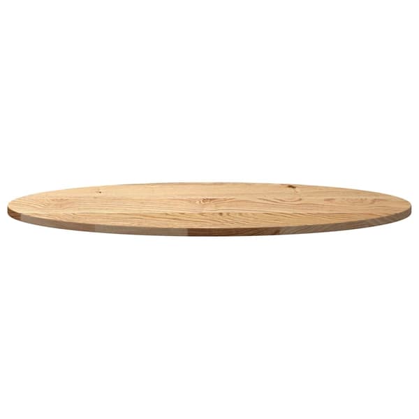 vidaXL Bordplate 100x50x2 cm oval heltre eik