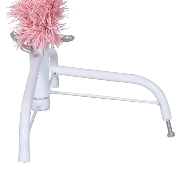 vidaXL Halv plastgran med stativ rosa 150 cm PVC