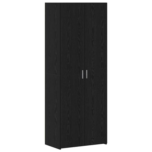 vidaXL Oppbevaringsskap 3 pcs Svart Eik