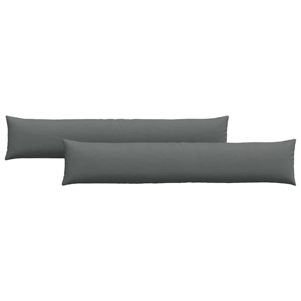 vidaXL Soffkuddar 2 st Mörkgrå 200 x 40 cm tyg