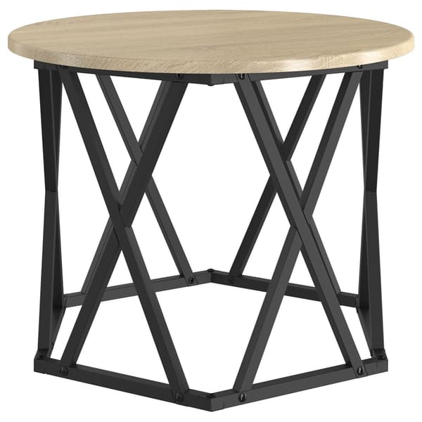 vidaXL Nesting Sidebord 3 pcs Sonoma eik Konstruksjonsvirke og stål