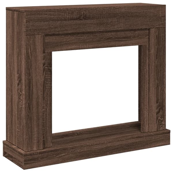 vidaXL Peisramme brun eik 100x30x87,5 cm konstruert tre