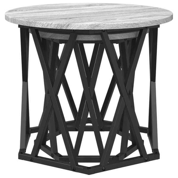 vidaXL Sidetabell 2 pcs Grå Sonoma Konstruksjonsvirke og stål
