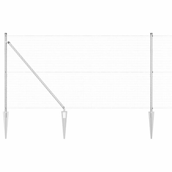 vidaXL Gjerde med innlegg. sølv 1.2 x 25 m Stål