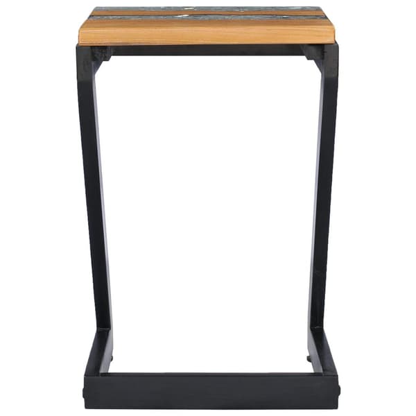 vidaXL Sofabord 30x30x50 cm heltre teak og polyresin change2