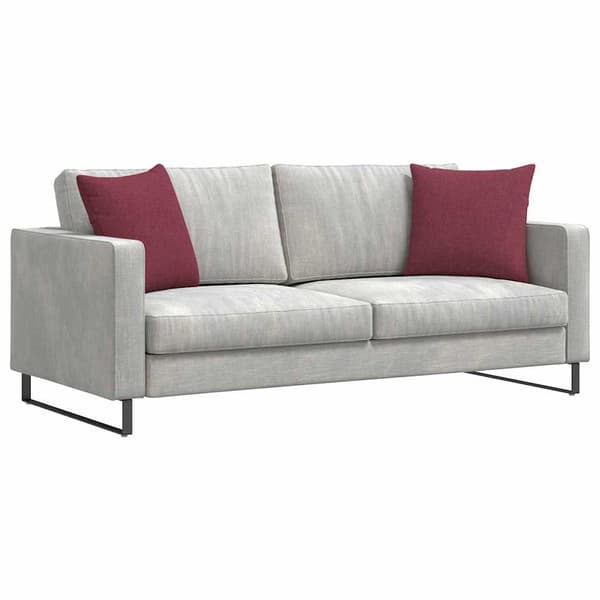 vidaXL Soffkuddar 2 st Vinröd 45 x 45 cm tyg