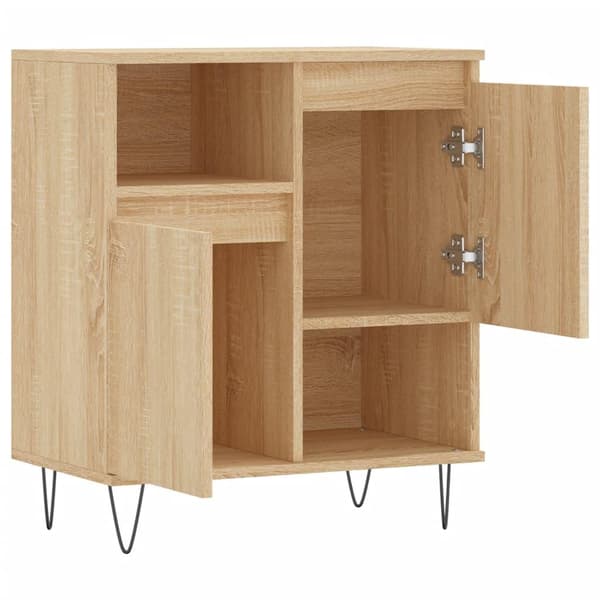 vidaXL Skjenk sonoma eik 60x35x70 cm konstruert tre