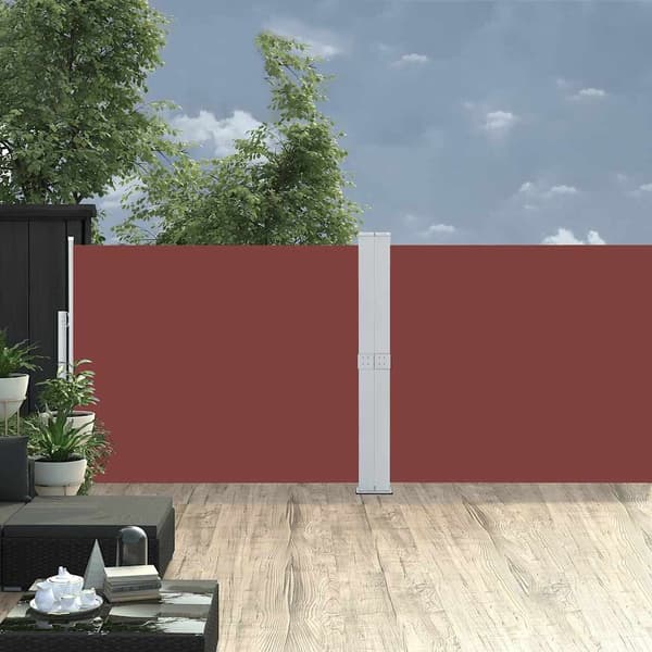 vidaXL Infällbar sidomarkis 140x1200 cm brun