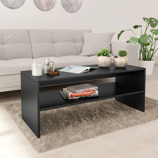 vidaXL Sofabord svart 100x40x40 cm konstruert tre change2