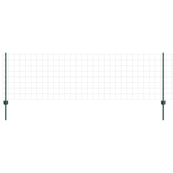 vidaXL Gjerde med innlegg. grønn 0.8 x 10 m Stål