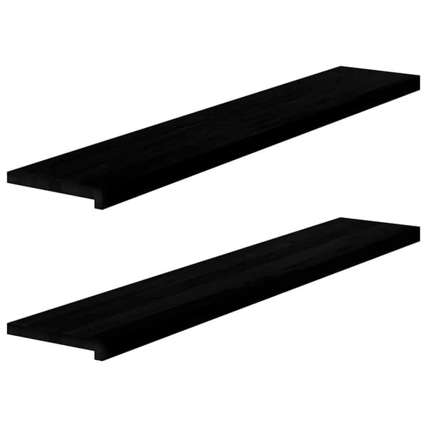 vidaXL Vinduskarmer 2 stk mørkebrun 140x30x2 cm heltre eik