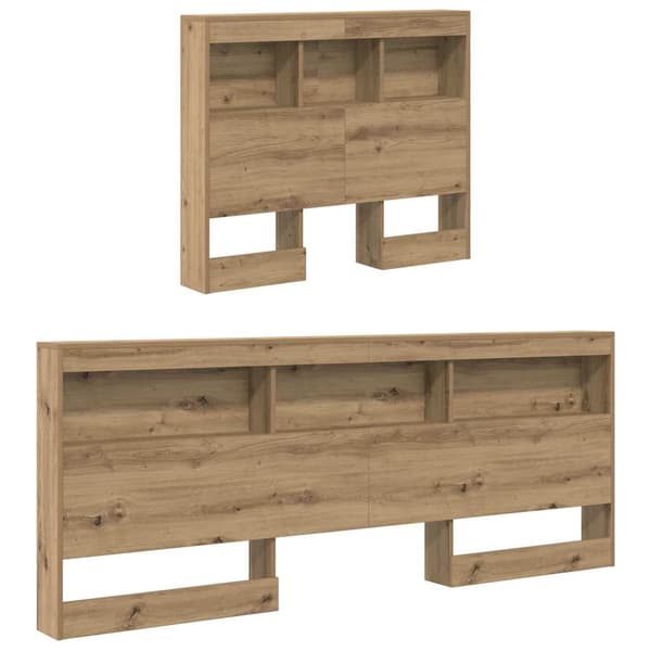 vidaXL Lagringshodegavl med hylle Artisan Eik 90 cm Konstruert tre